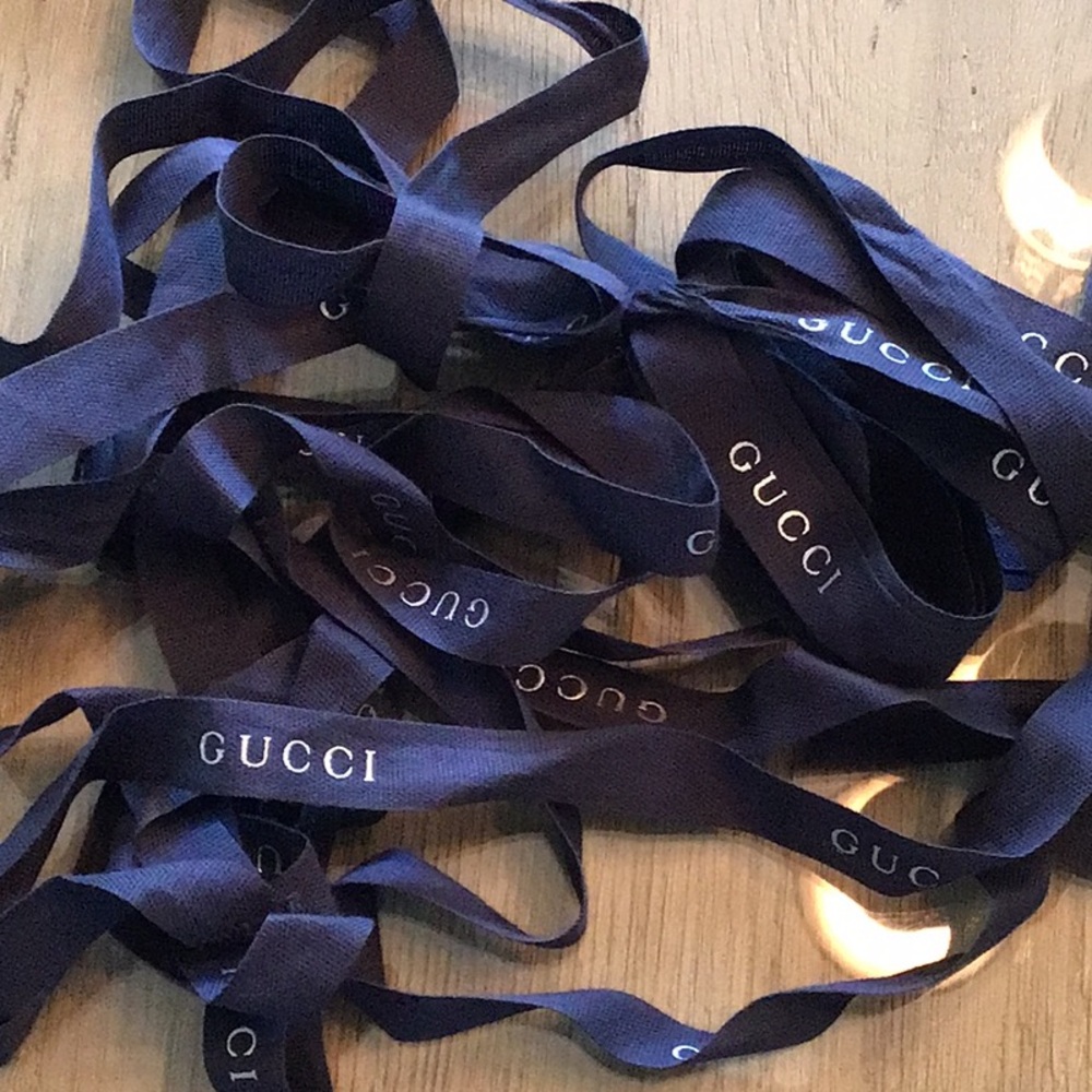 Gucci Navy Blue Ribbon Set